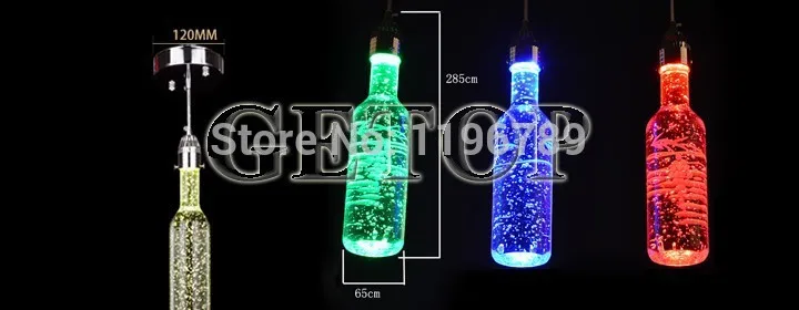 Best Price Bubble Crystal Bottle Pendant Lights BAR lamp creative personality LED restaurant crystal art 6 color for shoose | Лампы и