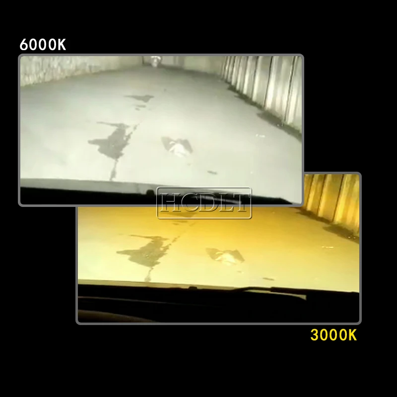HCDLT новая двухцветная HID лампа 35 Вт 55 Вт ксенон D2H H11 9005 9006 H7 3000 К желтый 6000 К белый двойной светильник лампы для автомобильных фар