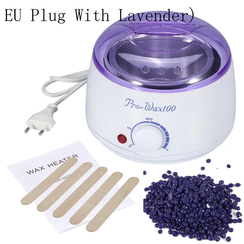 ЕС Plug воск бобы мини Спа Ручной Эпилятор ноги парафиновый воск+ 100 г Твердые восковые бобы Депиляционные инструменты для удаления волос - Цвет: Зеленый