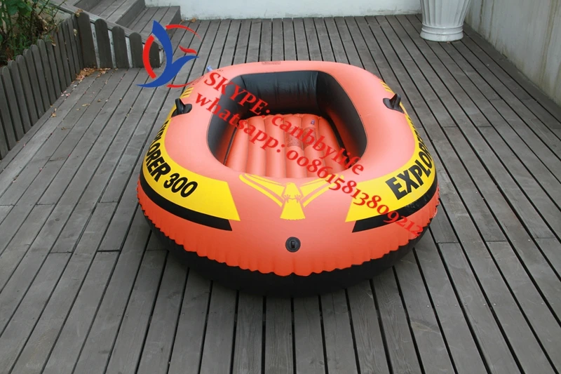 Три человека Intex Explorer 300 надувной плавательный бассейн воды играть гоночная лодка плавающий плот с веслами и насосом