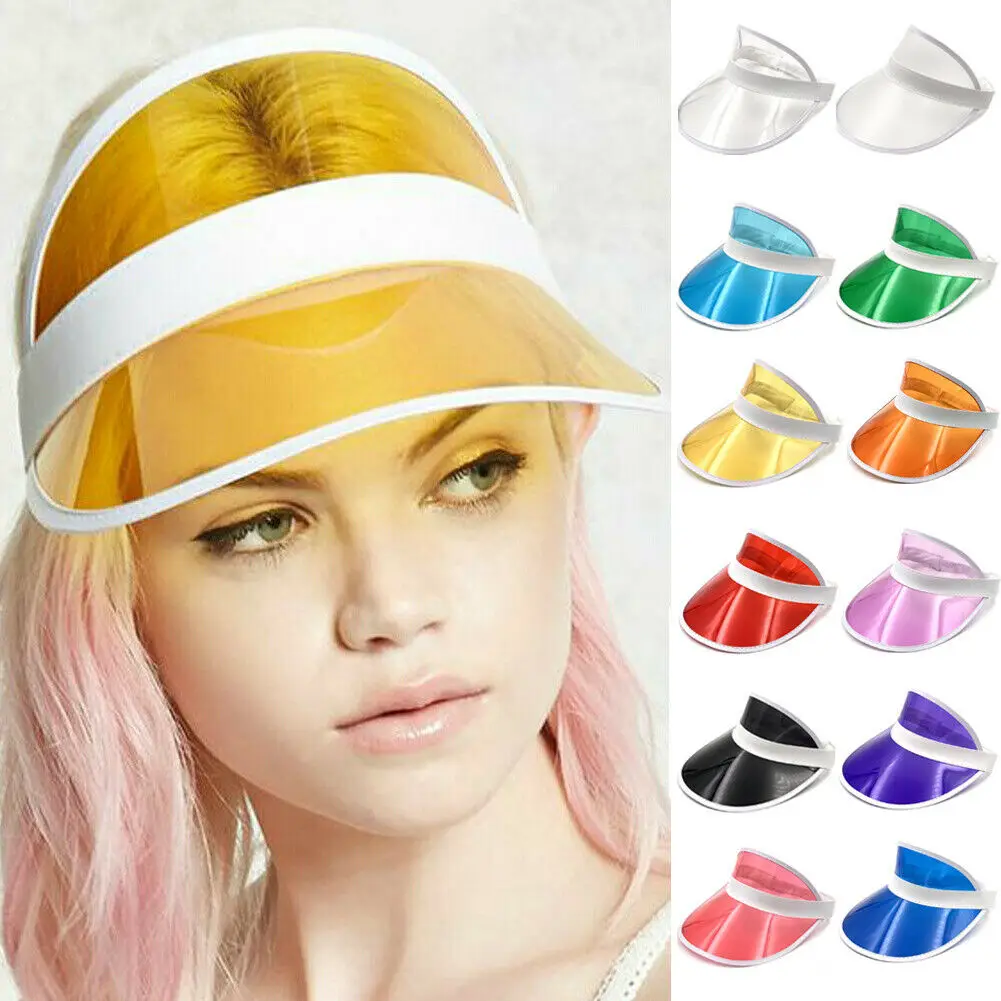 

12 Colors Visors Unisex Neon Visor Hat Headband Sun Cap Golf Party Sport Tennis Hat Sunscreen Cap