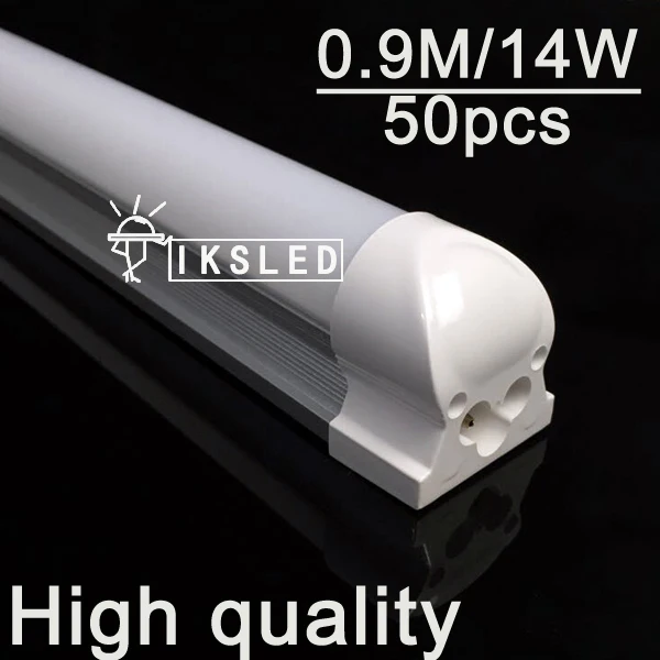 

50pcs AC100-140V or 175-265V t8 led tube 900mm 14W high power fluorescent lamp energy saving