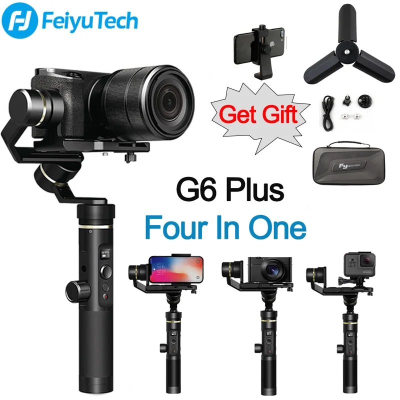 FeiyuTech Feiyu G6 Plus Splashproof Ручной Стабилизатор 4 в 1 для смартфонов Gopro hero беззеркальных
