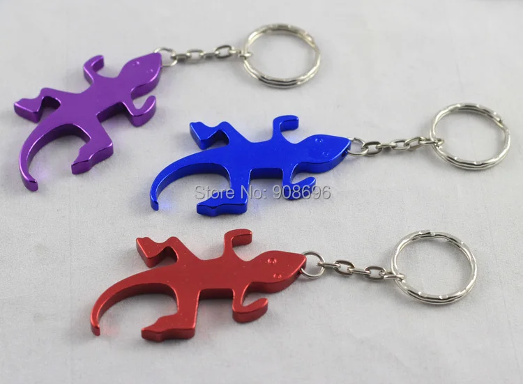 12Pcs Fashionable Lizard Metal Bottle Opener Can opener with Keyring Keychain Promotional Gift--Free shipping | Украшения и