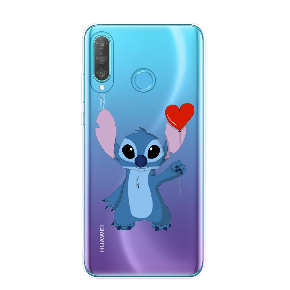 Мультяшный милый Стич Ститч чехол для телефона huawei P30 P20 Lite Pro P10 P9 P8 Lite Мягкий силиконовый чехол из ТПУ