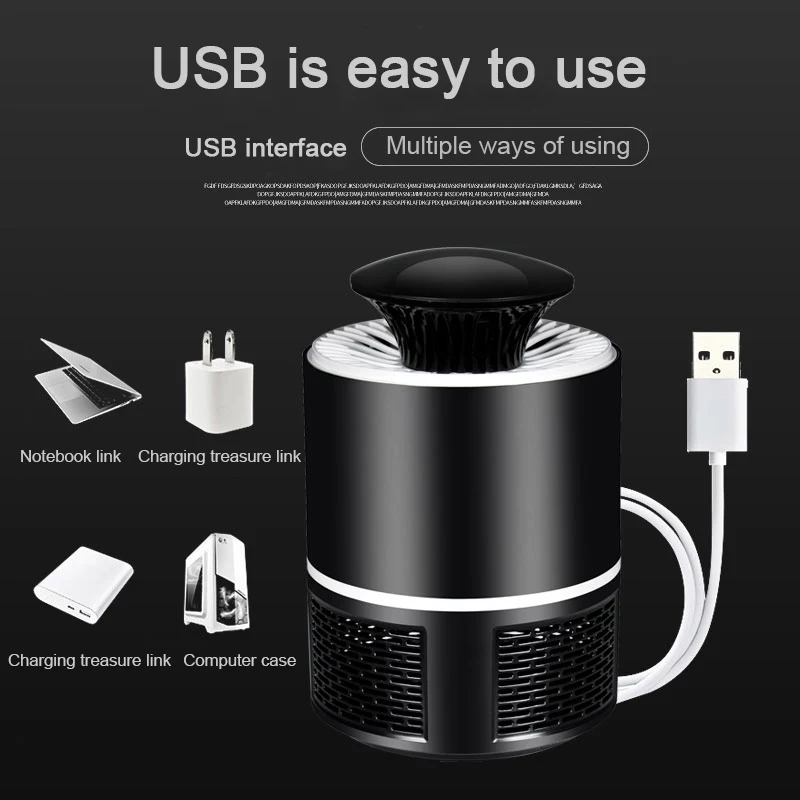 Москитный убийца USB Электрический москитный лампа фотокатализатор бесшумный