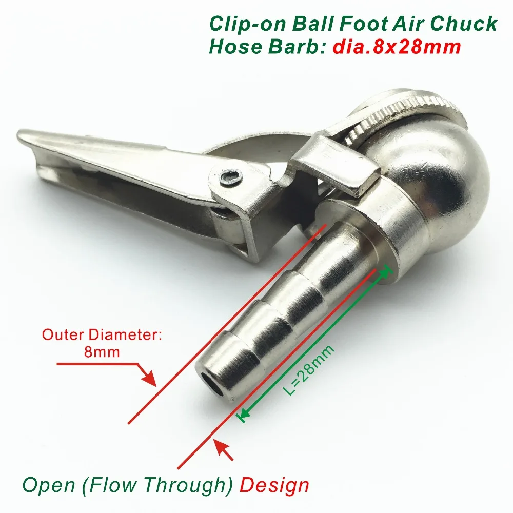 Шлангы 8x28 мм пневматический патрон с зажимом открытые (просвечивающие)