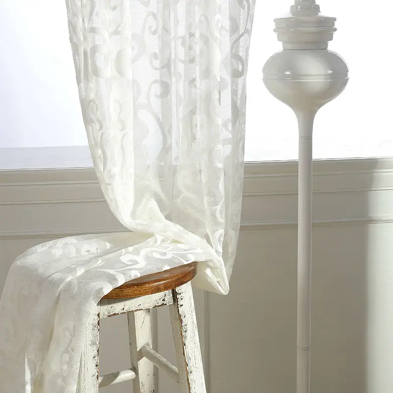 Высокое Качество Жаккардовые Тюль Занавески Для Гостиной Спальня Дети Скрининг