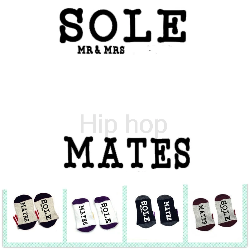 Mates sole Носки с надписью Mrs и Mr хлопковые удобные мужские женские носки