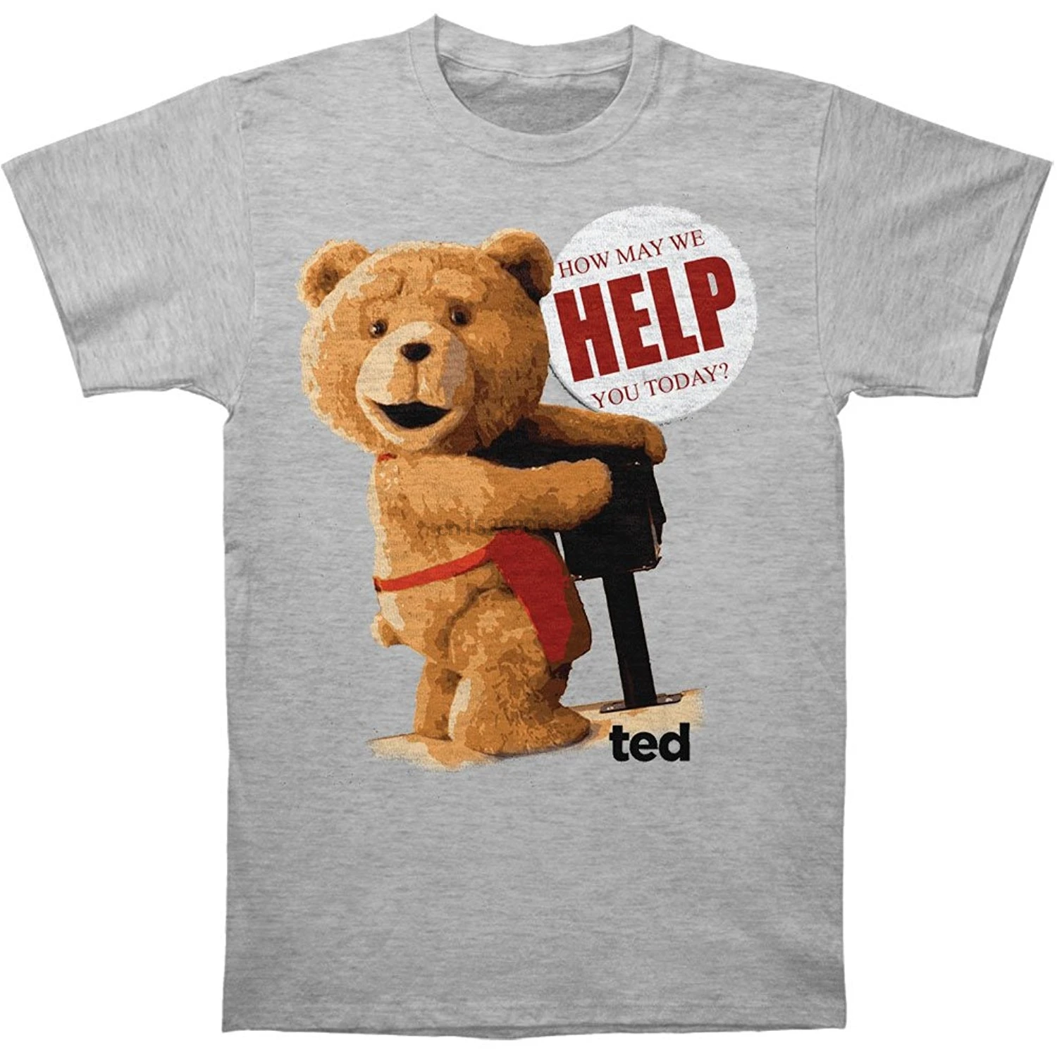 Свободные хлопковые футболки для мужчин крутые топы Ted How Can I Help You мужские |