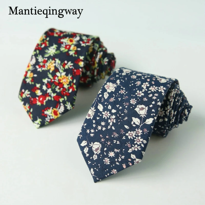 Бренд mantieqingway Свадебный Цветочный галстук 7 см с широкой горловиной для мужчин
