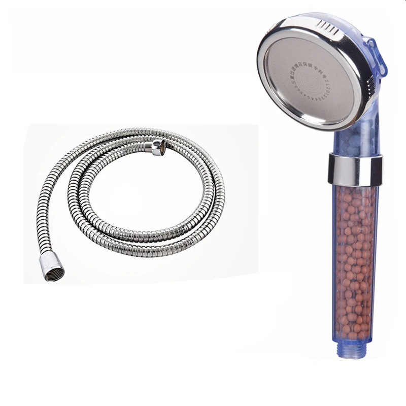 3 modes Adjustable Jetting Shower Filter High Pressure Water Saving Head Copper core hose Bathroom Accessories Sets | Дом и сад