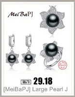 [MeiBaPJ] 925 пробы, серебро, 3 предмета, Леопардовый ювелирный набор, настоящий натуральный жемчуг, свадебные ювелирные изделия для женщин, высокое качество