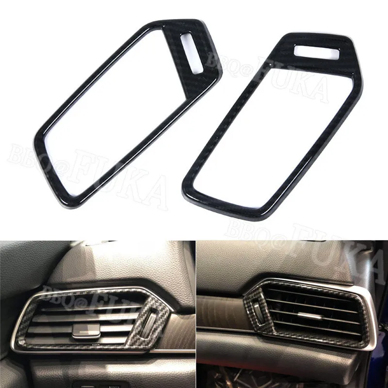 

Carbon Fiber Style Car Dashboard AC AIR condition vent Cover Trim Sticker Fit for Honda Accord 2018 Car Accessories Styling