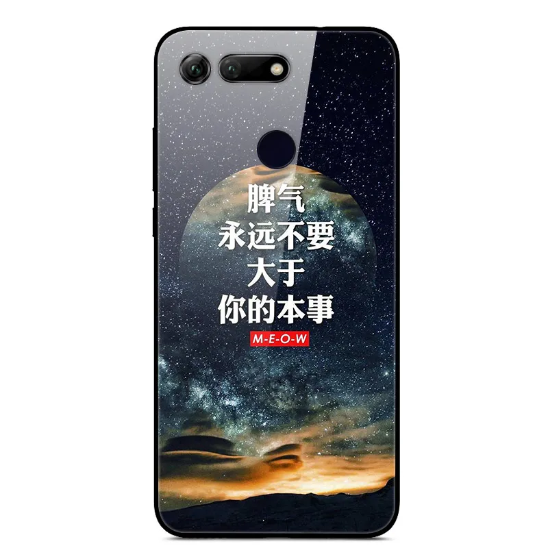 22 6,4 ''для huawei honor V20, чехол, стекло, Жесткий Чехол для Funda huawei honor View 20, чехол View 20 V 20, мягкий бампер из закаленного стекла для honor v20 - Цвет: 22