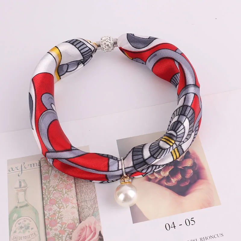 RUNMEIFA роскошное Брендовое акриловое ожерелье с кулоном шелковый шарф богемный