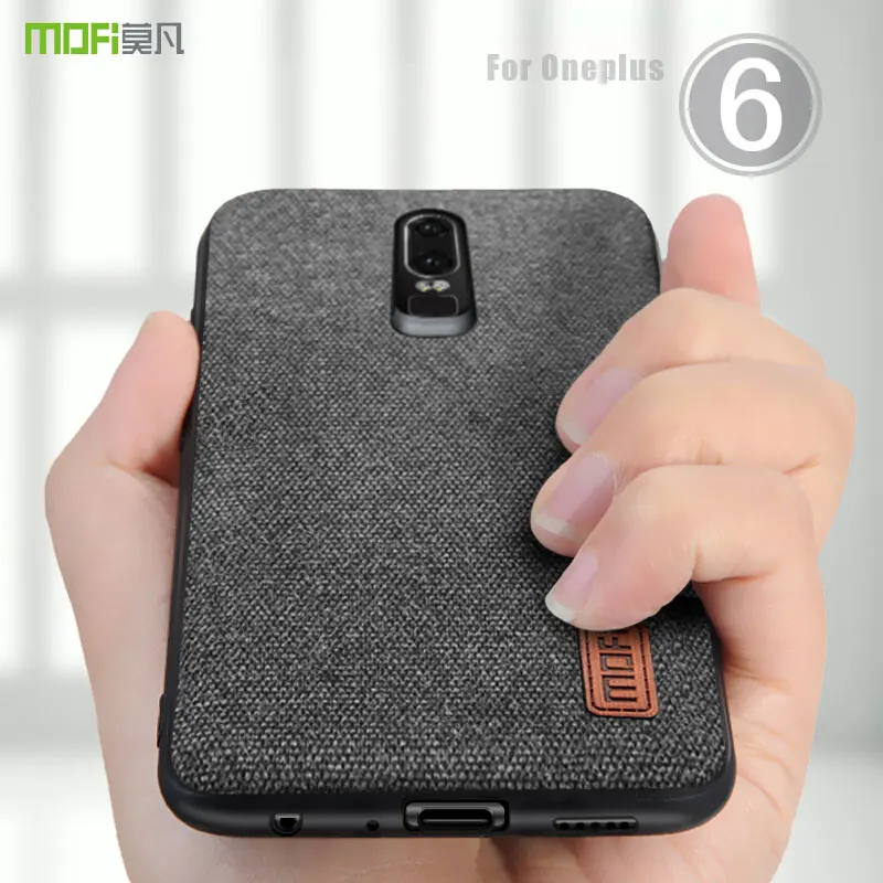 Чехол для oneplus 6 чехол MOFI One Plus жесткий накладка из мягкого силикона с тканевыми