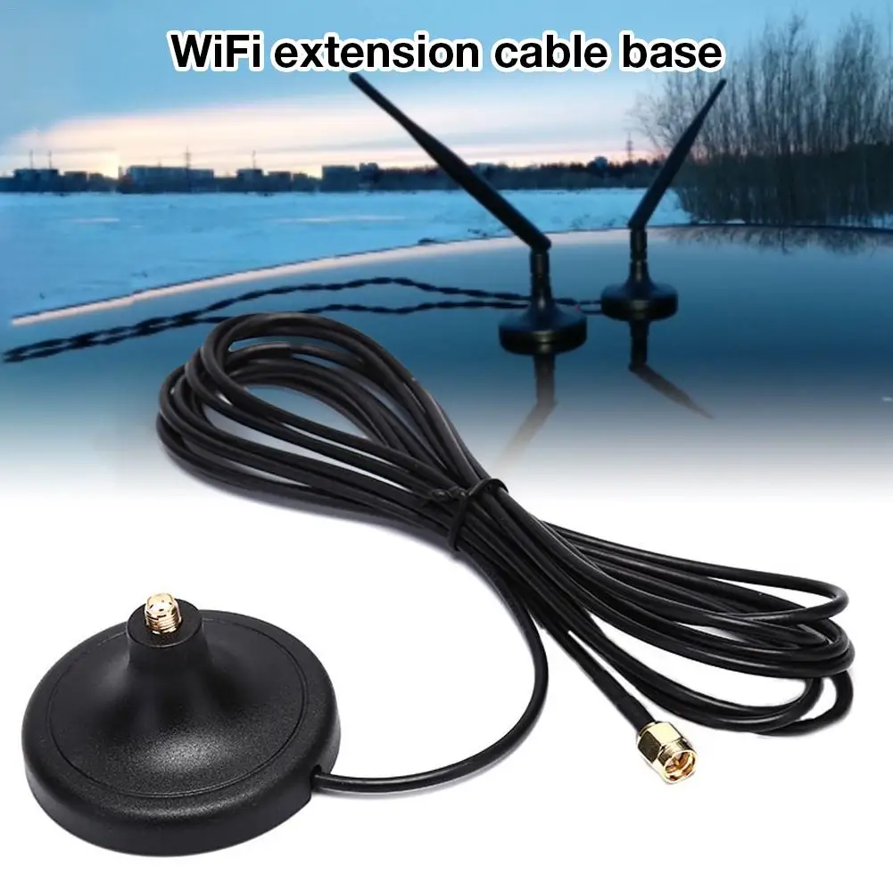 2.4Ghz Wifi Antenna Base SMA Male Connector 3 Meters Extension Cable Wifi Router 3G4G Antenna Carrier Magnetic Antenna Extender
