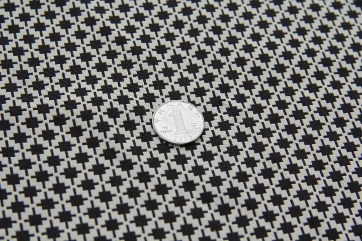 Бесплатная доставка 100% ткань из жаккардовой вискозы черно-белая цена за 1 метр 59