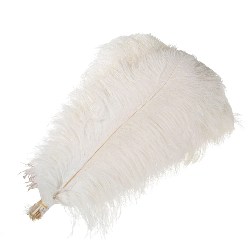 

2pc 50-55cm pure white ostrich plumes Fluffy&beauty ostrich feathers for wedding centerpieces