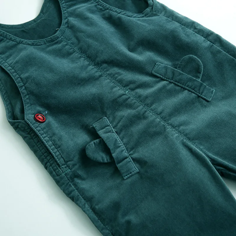 Autumn Winter Baby Clothing Sets Striped cotton rompers + corduroy overalls 2 pcs sets green girls boys Suit infant clothes | Детская