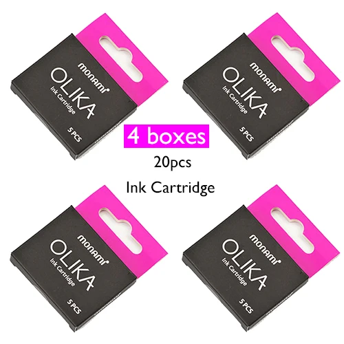 Корея monami OLIKA набор авторучек прозрачный разноцветный F Nib 0,5 мм каллиграфия Скрапбукинг Kawaii чернильная ручка для письма 02099F - Цвет: Purple Ink 4 Sets
