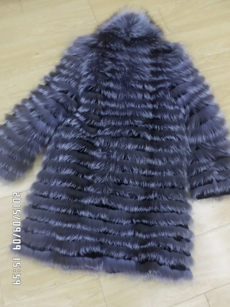 Пальто Linhaoshengyue из натурального Меха чернобурки длиной 80 см с воротником|coat wool|coat
