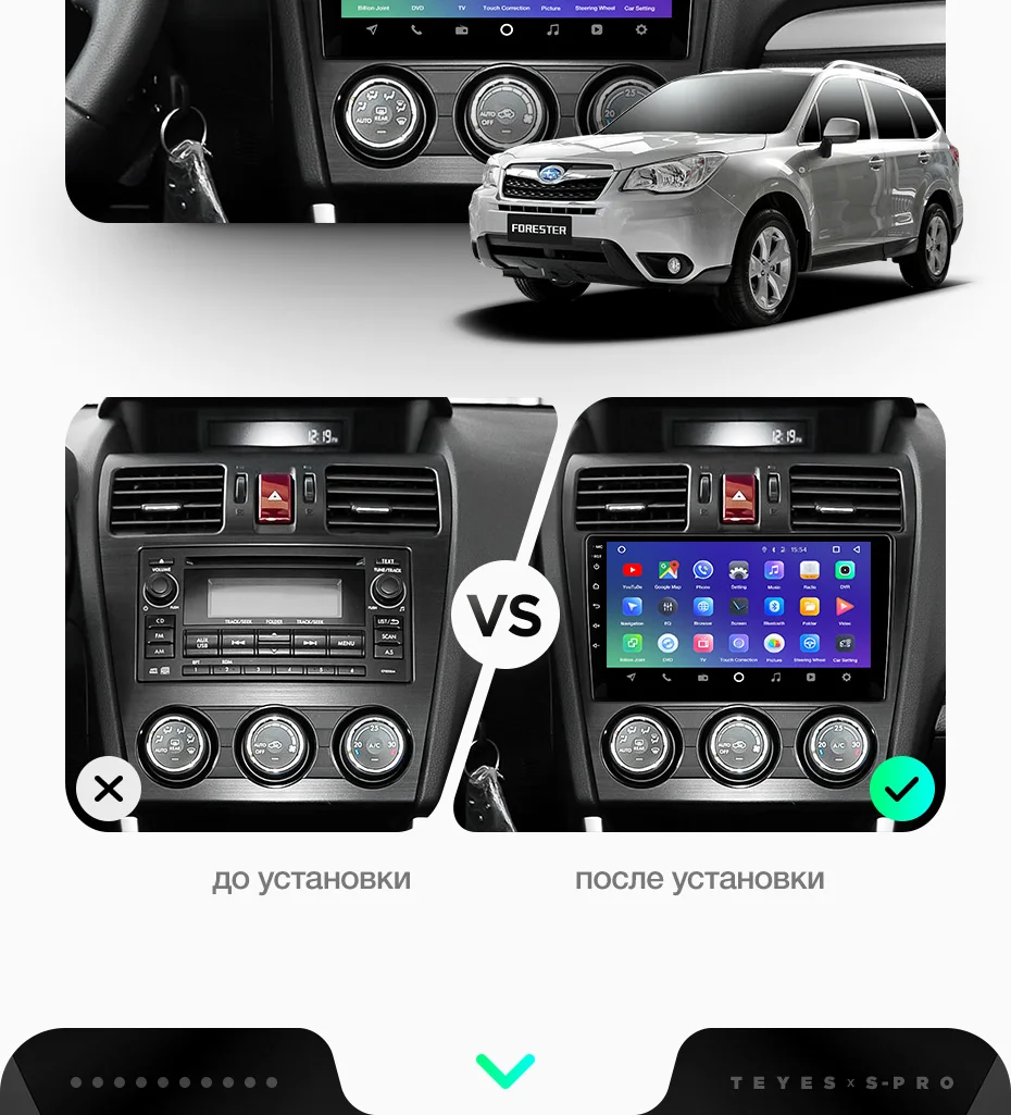 TEYES SPRO Штатное Головное устройство For Subaru Forester Impreza 2012- GPS Android 8.1 aвтомагнитола магнитола автомагнитолы Андроид для Субару Форестер 4 SJ аксессуары штатная магнитола автомобильная мультимедиа