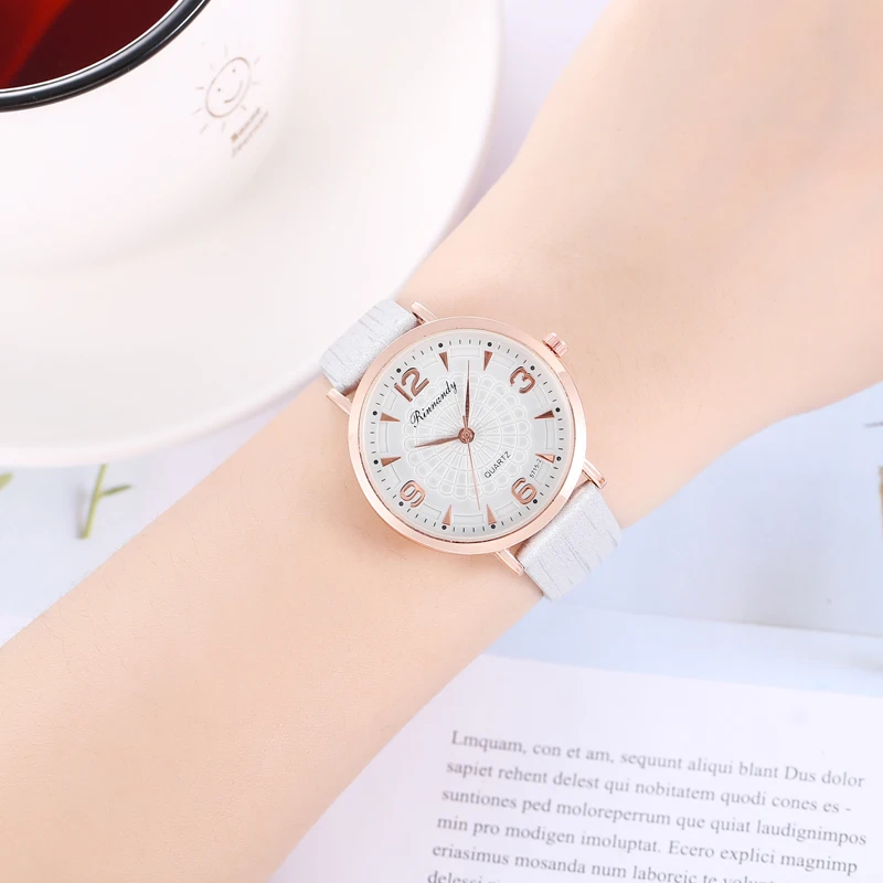 Relogio Часы женские новые модные роскошные семь цветов кожаный женский браслет