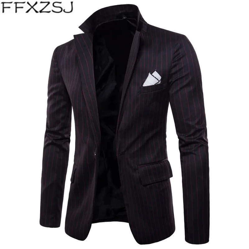 

FFXZSJ Mens Fashion Brand Blazer British's Style casual Slim Fit suit jacket male Blazers men coat Terno Masculino Plus Size 4XL