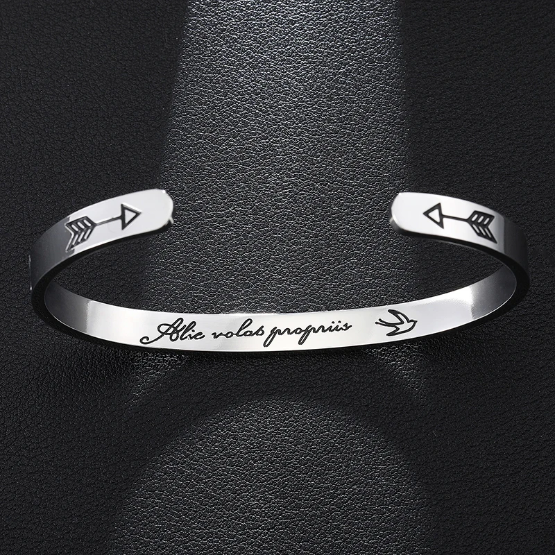 Tready вдохновляющий Alis Volat Propriis браслет мотивационный друг вдохновляет мужчин t для