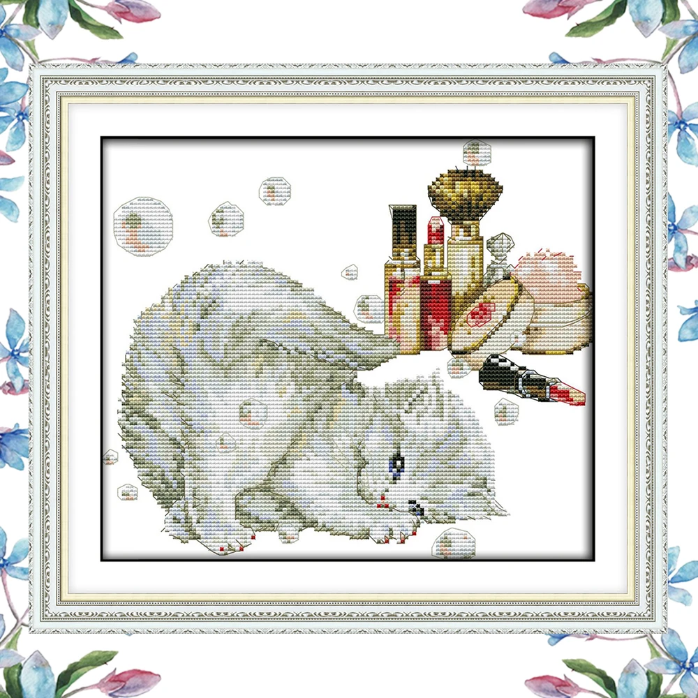 Набор для вышивки крестиком NKF Love Beautiful Kittens 11CT 14CT | Дом и сад