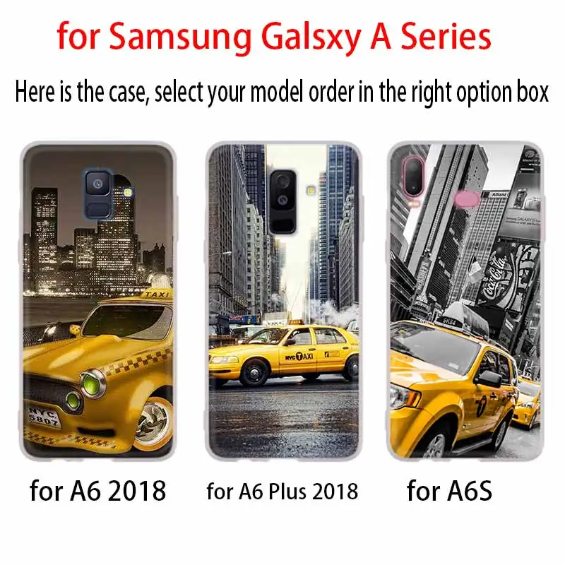 New York City Times Square Taxi Case For Samsung Galaxy A12/A20/A51/A70/A20s/A21s/A32/A50/A50s/A42/A52/A72 5G A8 A7 A6 2018 | Мобильные