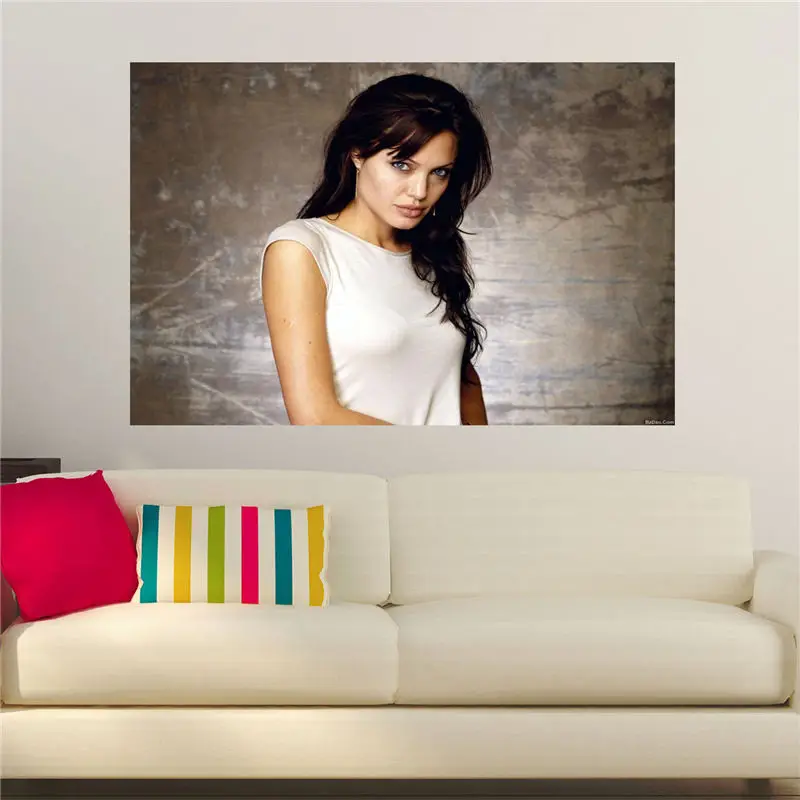 Новые приходят На Заказ Анджелина Джоли Home Decor Творческий Искусство Печати