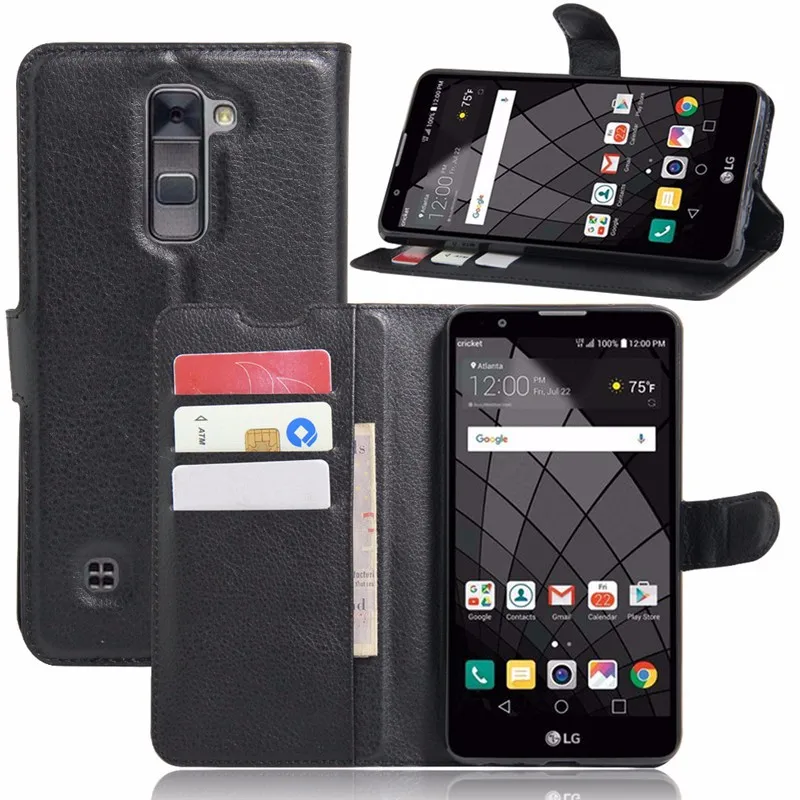 Чехол для LG Stylus 2 из искусственной кожи с защитой крышки и карманом.