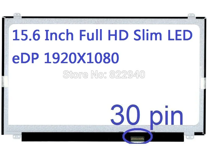 15 6 дюймовый ЖК экран для ноутбука Toshiba Tecra светодиодный дисплей тонкий eDP Full HD