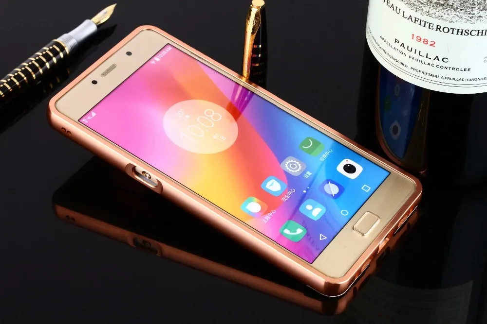 Чехол для Lenovo P2 Алюминиевый металлический каркас зеркальная задняя крышка Vibe P2c72