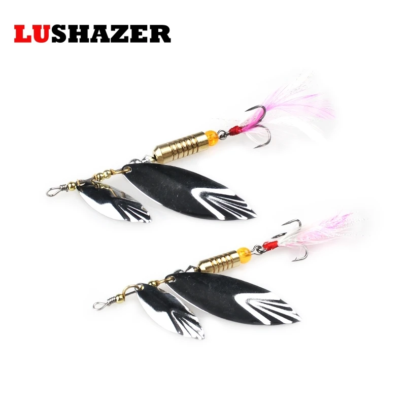 3 шт./лот LUSHAZER Spinner приманки 7 г 10 18 5 мм Металл Рыбалка воблер Китай блесны Иска