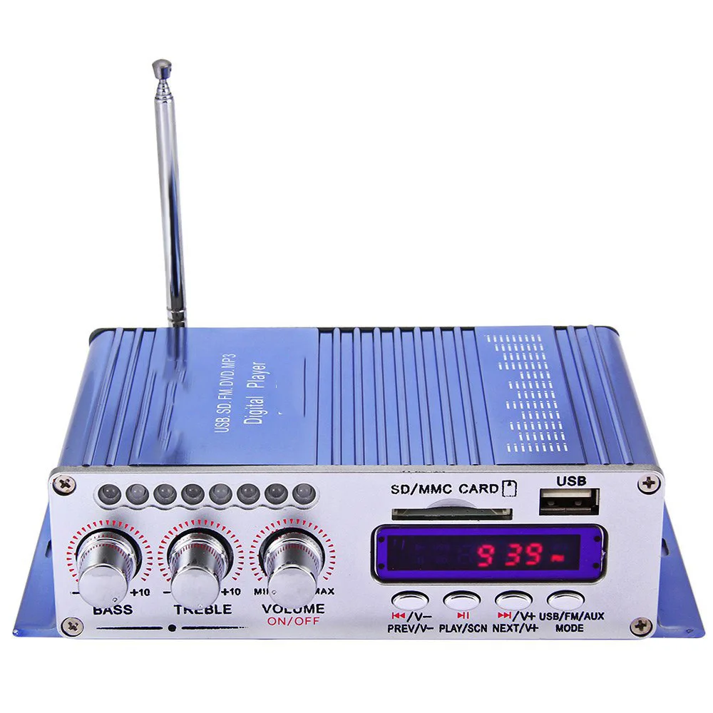 Мини Hi Fi HY502 DVD USB MP3 CD FM SD цифровой плеер для мотоцикла Авто Стерео Мощность
