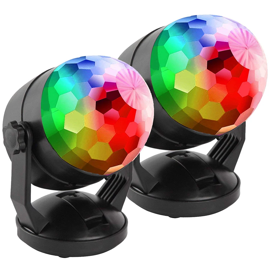RGB светодиодный хрустальный магический вращающийся шар сценический светильник с питанием от батареи/USB штекер в диско вечерние DJ светильник s для автомобиля комнаты и дома