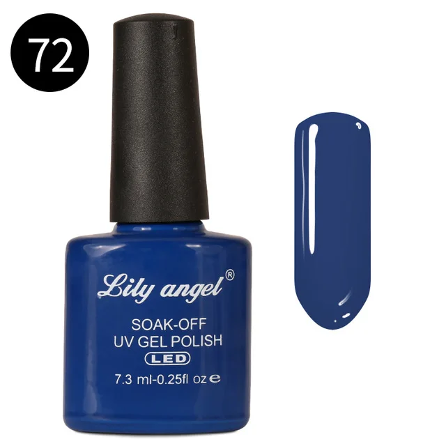 72 Lily Angel 7,3 мл Nail Art Дизайн Маникюр 110 Цвет Soak Off эмали гель для ногтей Светодиодный УФ гель лак для ногтей 39-76 - Цвет: 72