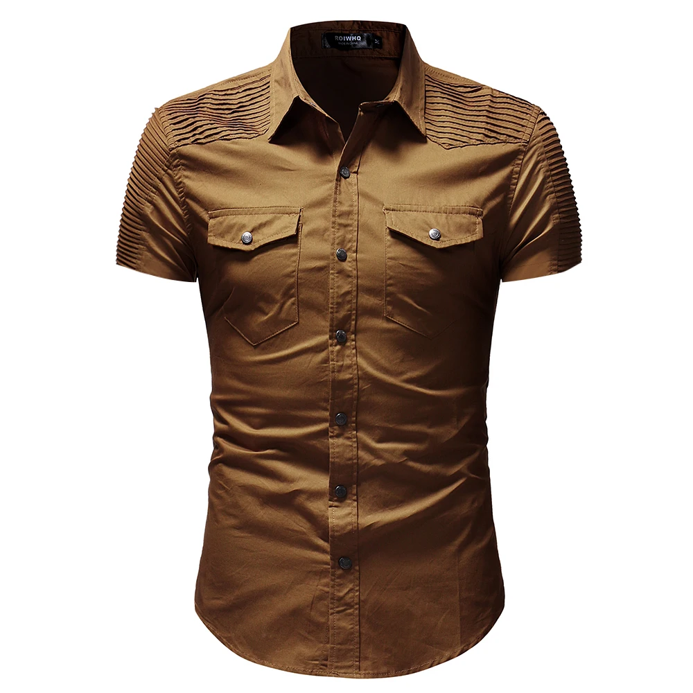 Men Shirt 2018 Spring New Brand Business Men'S Slim Fit Dress Print Male Short Sleeves Casual Camisa Masculina Size | Мужская одежда