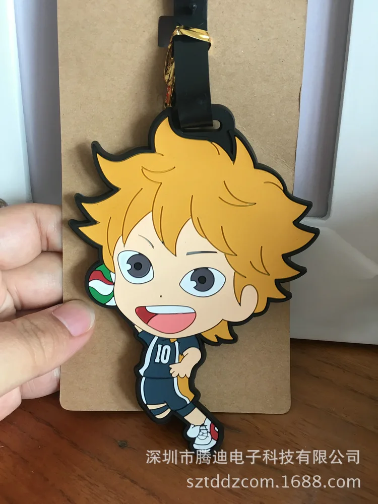 Haikyuu мультфильм ПВХ косплей брелок креативный мягкий резиновый багажная бирка посадочный талон сумка бирки подвесные мешки с орнаментом аксессуары