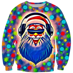 color as the picture PLstar Cosmos новая стильная модная Рождественская Толстовка Санта-Бае с зеленым принтом 3d хипстер Мужские Женские повседневные пуловеры - Цвет: color as the picture