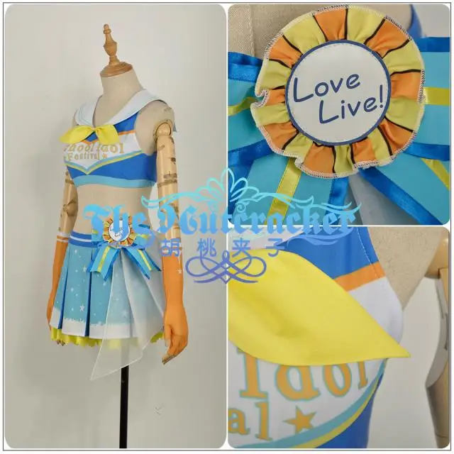 Аниме Love Live! Sunshine Kanan Matsuura униформа черлидера вечерние платья карнавальный костюм
