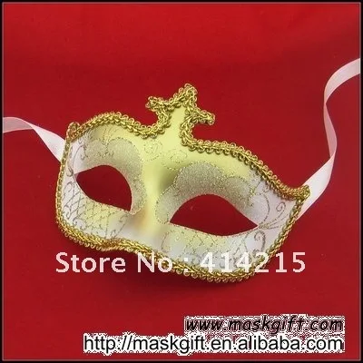 Лидер продаж 2016 белые и золотые маскарадные маски в венецианском стиле купить