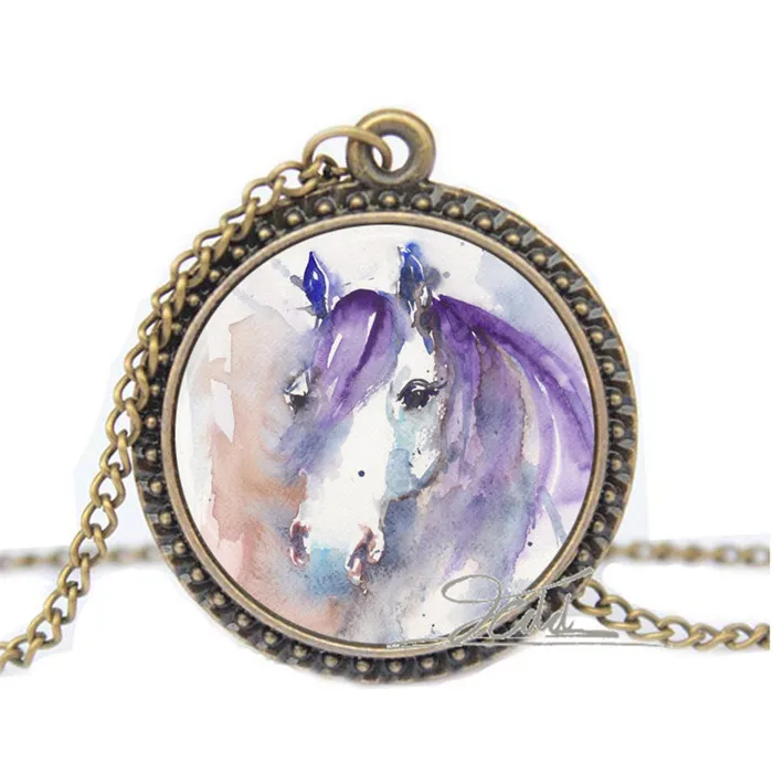 Новинка 6 стилей серебряное ожерелье в виде лошади ювелирные изделия для конного