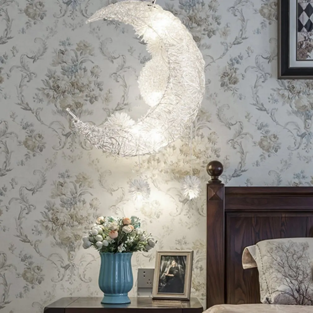 Moon Star Children Bedrooms Ceiling Lamp Chandelier Pendant Lamp Chandeliers LED Star Adjustable Hanging Lights