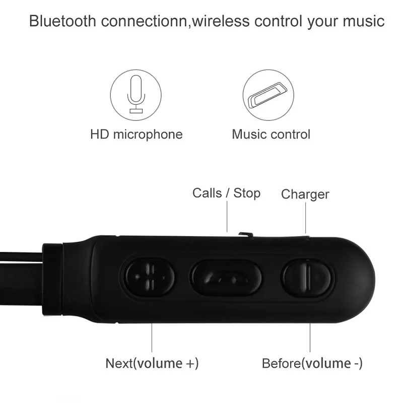 MFLT Беспроводная Спортивная гарнитура Bluetooth наушники шейные фитнес музыкальные