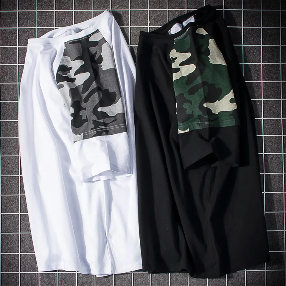 Meitawilltion Лето Camo Patchwork Белый Черный 100% футболки хлопковые топы 2018 Повседневное